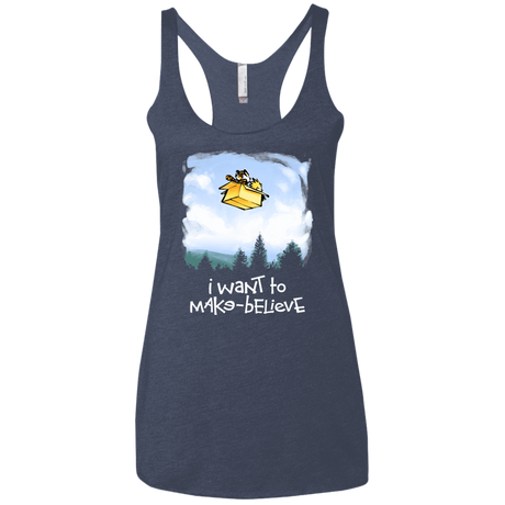 T-Shirts Vintage Navy / X-Small Make Believe Women's Triblend Racerback Tank