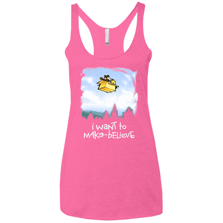 T-Shirts Vintage Pink / X-Small Make Believe Women's Triblend Racerback Tank