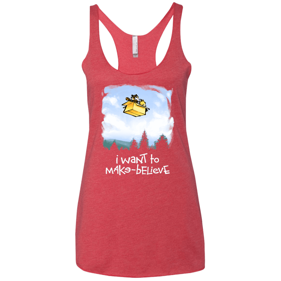 T-Shirts Vintage Red / X-Small Make Believe Women's Triblend Racerback Tank
