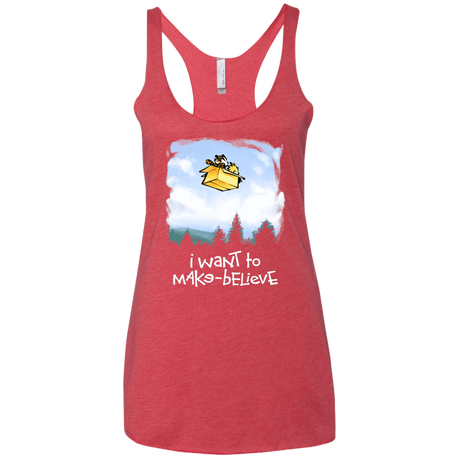 T-Shirts Vintage Red / X-Small Make Believe Women's Triblend Racerback Tank