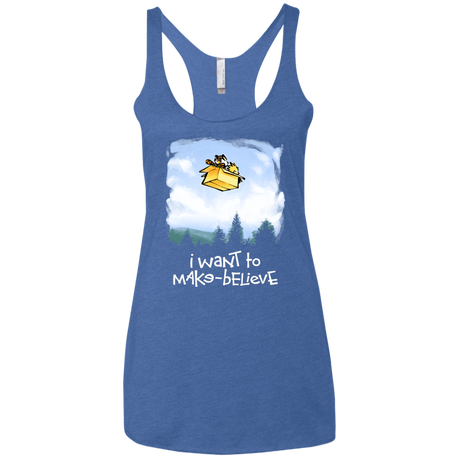 T-Shirts Vintage Royal / X-Small Make Believe Women's Triblend Racerback Tank