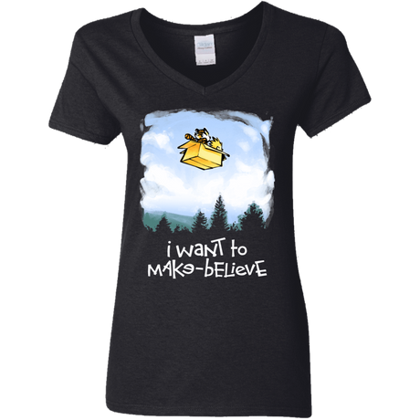 T-Shirts Black / S Make Believe Women's V-Neck T-Shirt