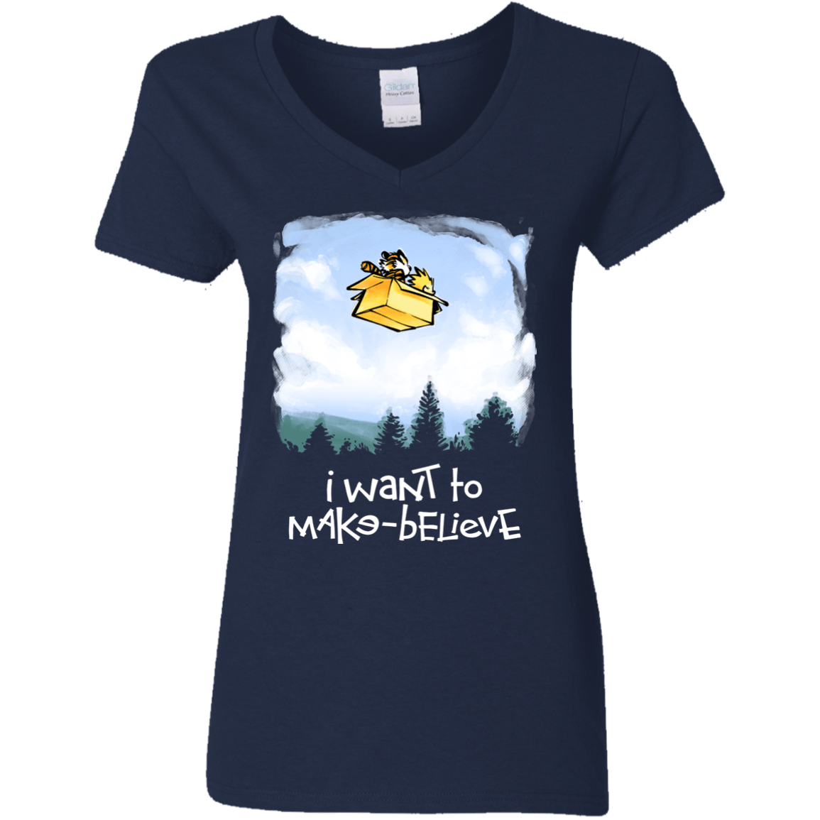 T-Shirts Navy / S Make Believe Women's V-Neck T-Shirt