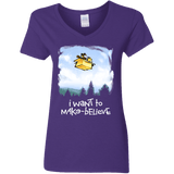 T-Shirts Purple / S Make Believe Women's V-Neck T-Shirt