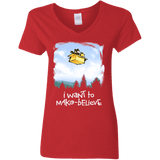 T-Shirts Red / S Make Believe Women's V-Neck T-Shirt