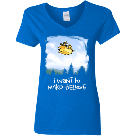 T-Shirts Royal / S Make Believe Women's V-Neck T-Shirt