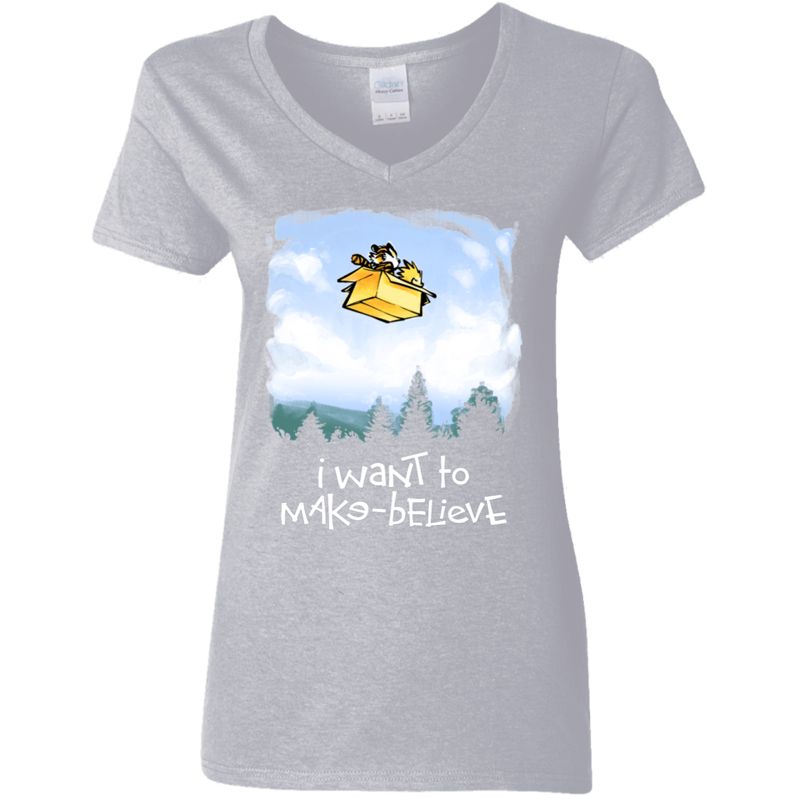 T-Shirts Sport Grey / S Make Believe Women's V-Neck T-Shirt