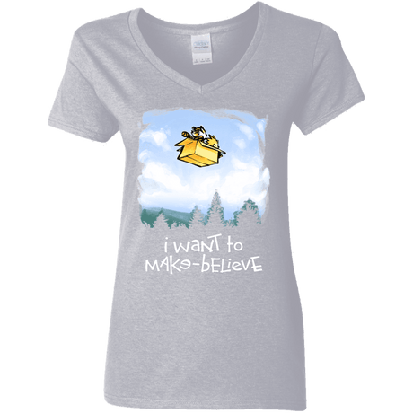 T-Shirts Sport Grey / S Make Believe Women's V-Neck T-Shirt