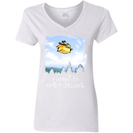 T-Shirts White / S Make Believe Women's V-Neck T-Shirt