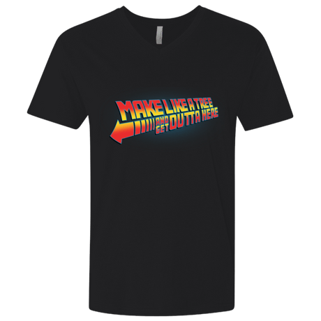 T-Shirts Black / X-Small Make Like A Tree Men's Premium V-Neck