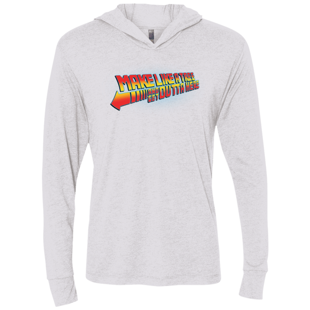 T-Shirts Heather White / X-Small Make Like A Tree Triblend Long Sleeve Hoodie Tee