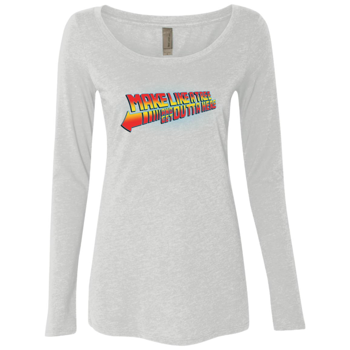 T-Shirts Heather White / Small Make Like A Tree Women's Triblend Long Sleeve Shirt