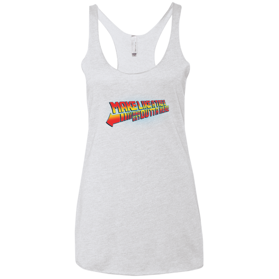 T-Shirts Heather White / X-Small Make Like A Tree Women's Triblend Racerback Tank
