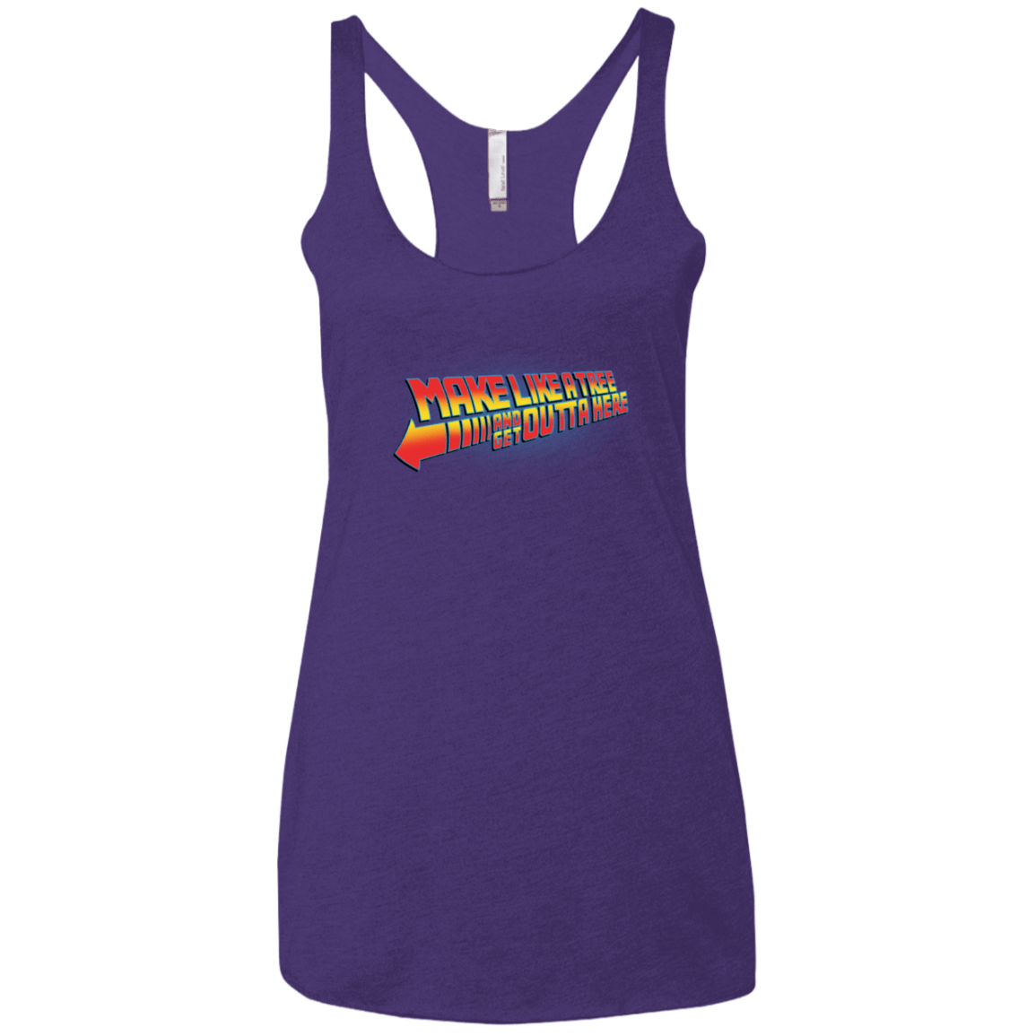 T-Shirts Purple / X-Small Make Like A Tree Women's Triblend Racerback Tank