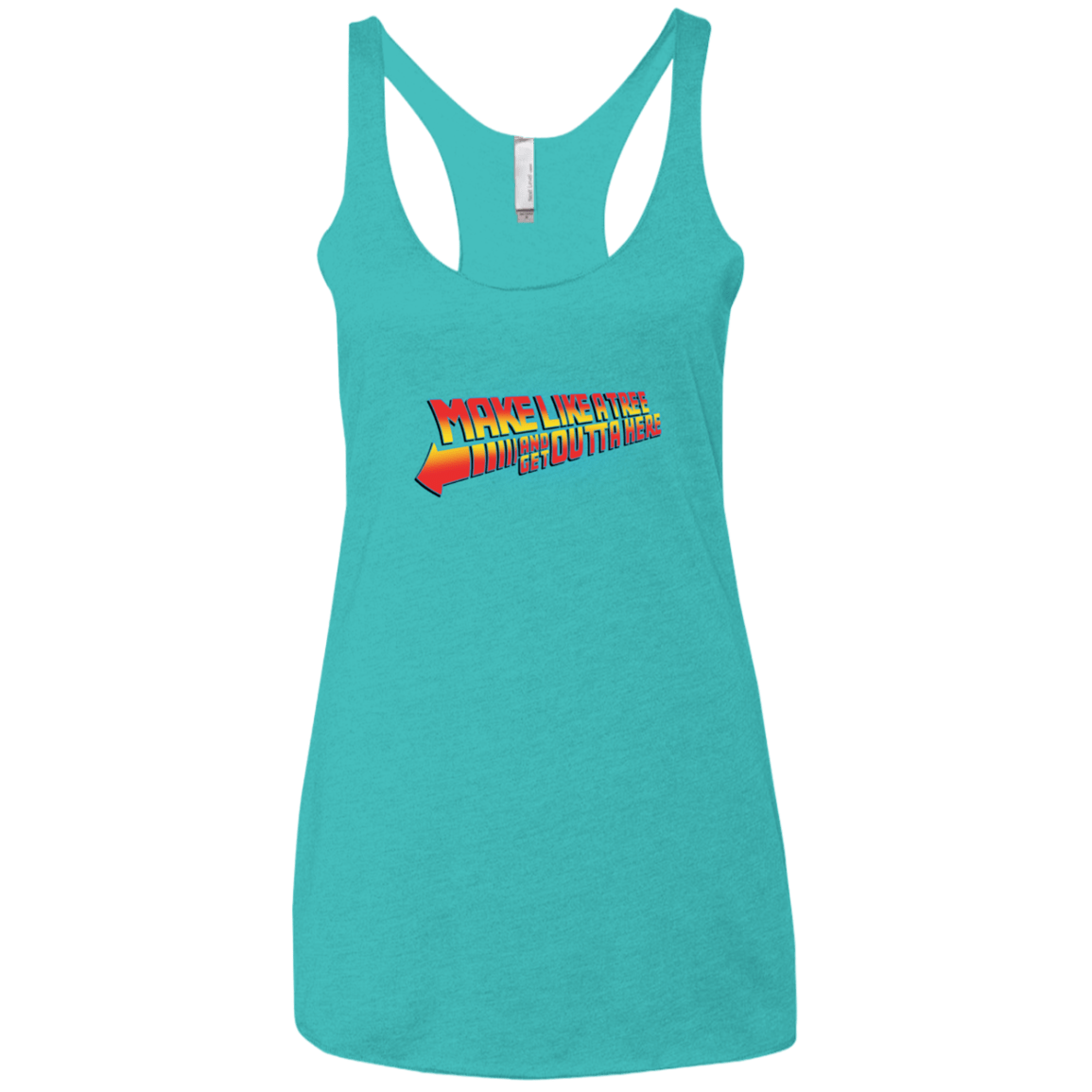 T-Shirts Tahiti Blue / X-Small Make Like A Tree Women's Triblend Racerback Tank