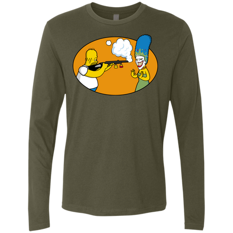 T-Shirts Military Green / Small Make Up Gun Men's Premium Long Sleeve