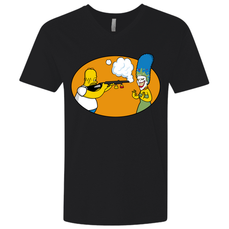 T-Shirts Black / X-Small Make Up Gun Men's Premium V-Neck