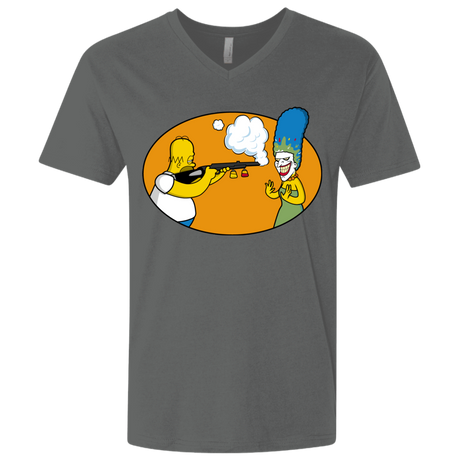 T-Shirts Heavy Metal / X-Small Make Up Gun Men's Premium V-Neck