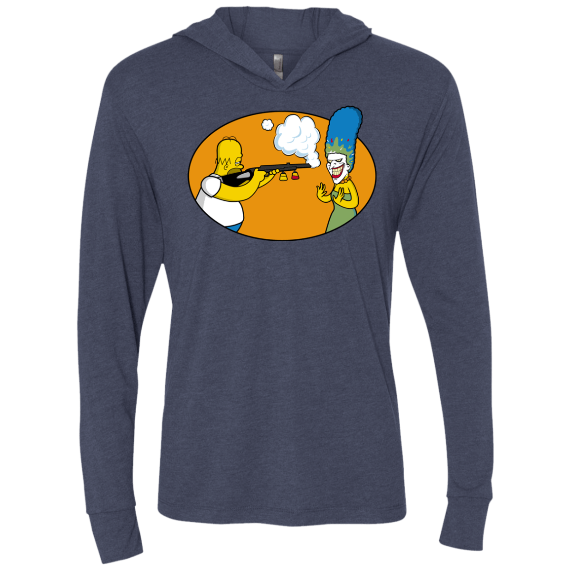 T-Shirts Vintage Navy / X-Small Make Up Gun Triblend Long Sleeve Hoodie Tee