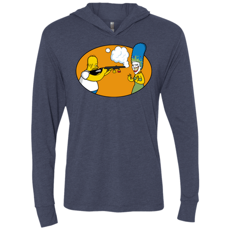 T-Shirts Vintage Navy / X-Small Make Up Gun Triblend Long Sleeve Hoodie Tee