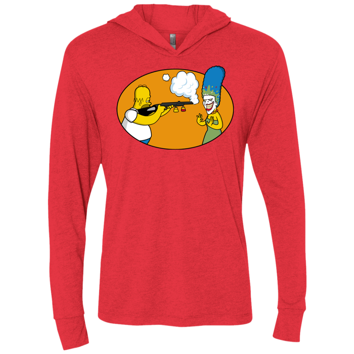 T-Shirts Vintage Red / X-Small Make Up Gun Triblend Long Sleeve Hoodie Tee