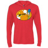 T-Shirts Vintage Red / X-Small Make Up Gun Triblend Long Sleeve Hoodie Tee