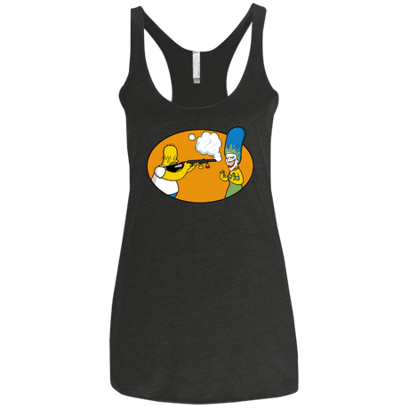 T-Shirts Vintage Black / X-Small Make Up Gun Women's Triblend Racerback Tank