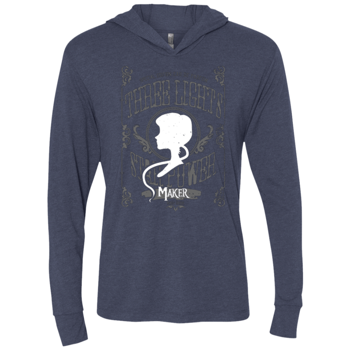 T-Shirts Vintage Navy / X-Small Maker Triblend Long Sleeve Hoodie Tee