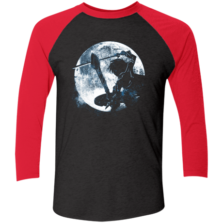 T-Shirts Vintage Black/Vintage Red / X-Small Male Gamer Moon Men's Triblend 3/4 Sleeve