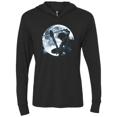 T-Shirts Vintage Black / X-Small Male Gamer Moon Triblend Long Sleeve Hoodie Tee