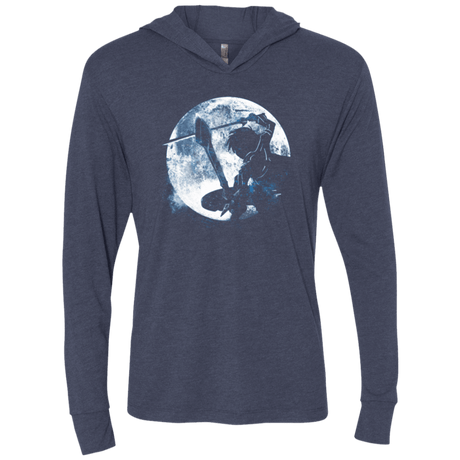 T-Shirts Vintage Navy / X-Small Male Gamer Moon Triblend Long Sleeve Hoodie Tee