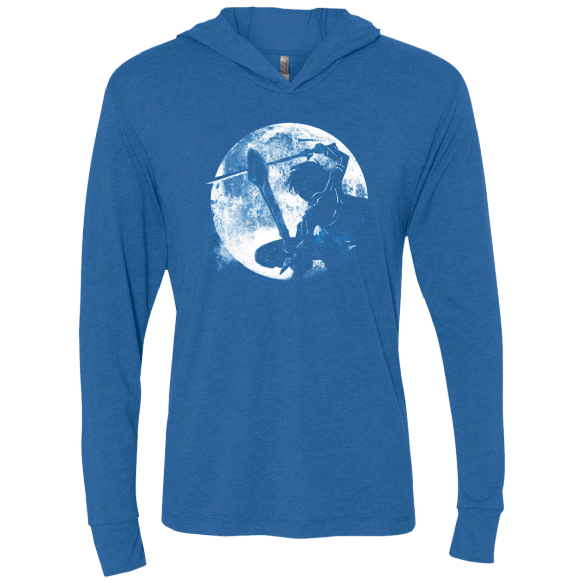 T-Shirts Vintage Royal / X-Small Male Gamer Moon Triblend Long Sleeve Hoodie Tee
