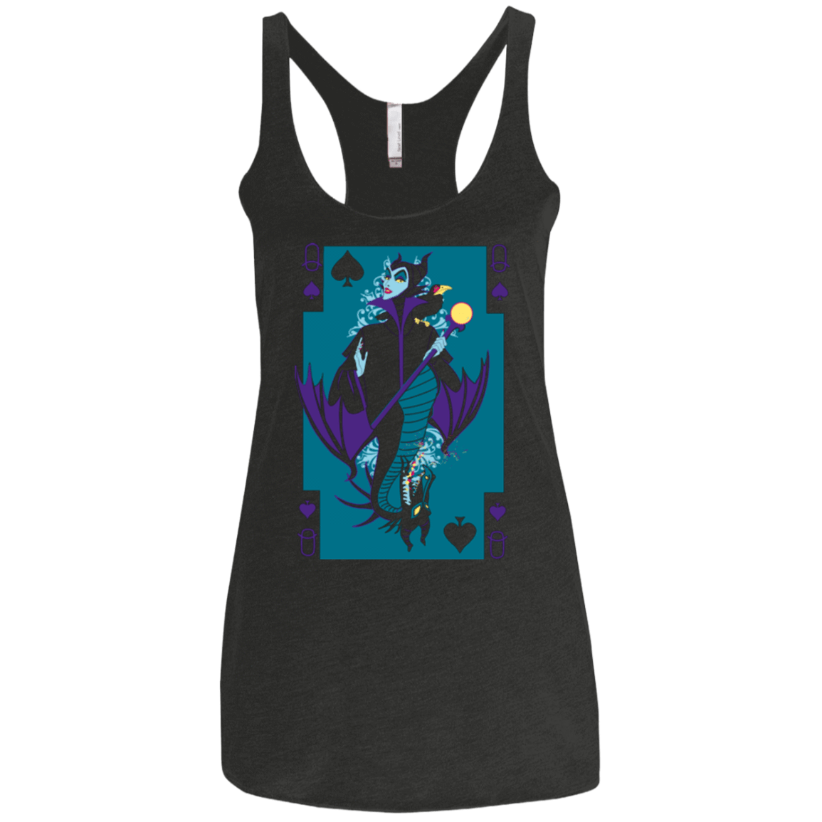 T-Shirts Vintage Black / X-Small Maleficard Women's Triblend Racerback Tank