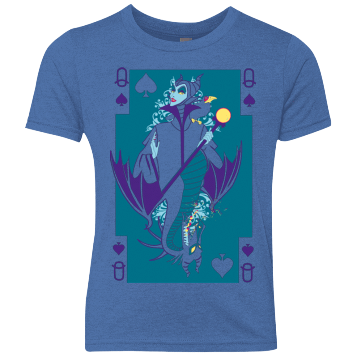 T-Shirts Vintage Royal / YXS Maleficard Youth Triblend T-Shirt