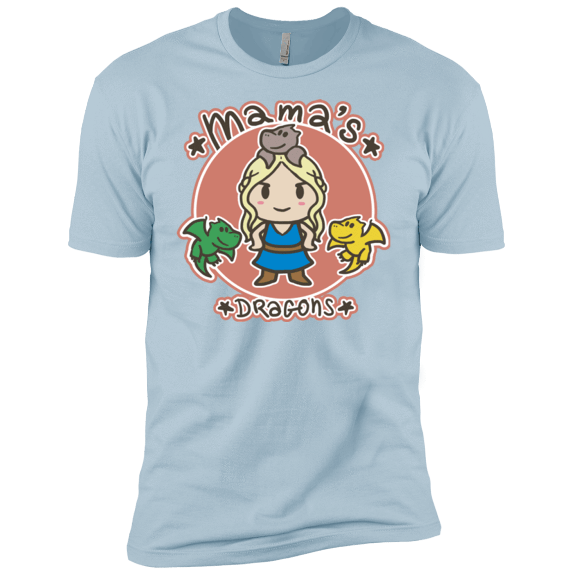 T-Shirts Light Blue / YXS Mamas Dragons Boys Premium T-Shirt