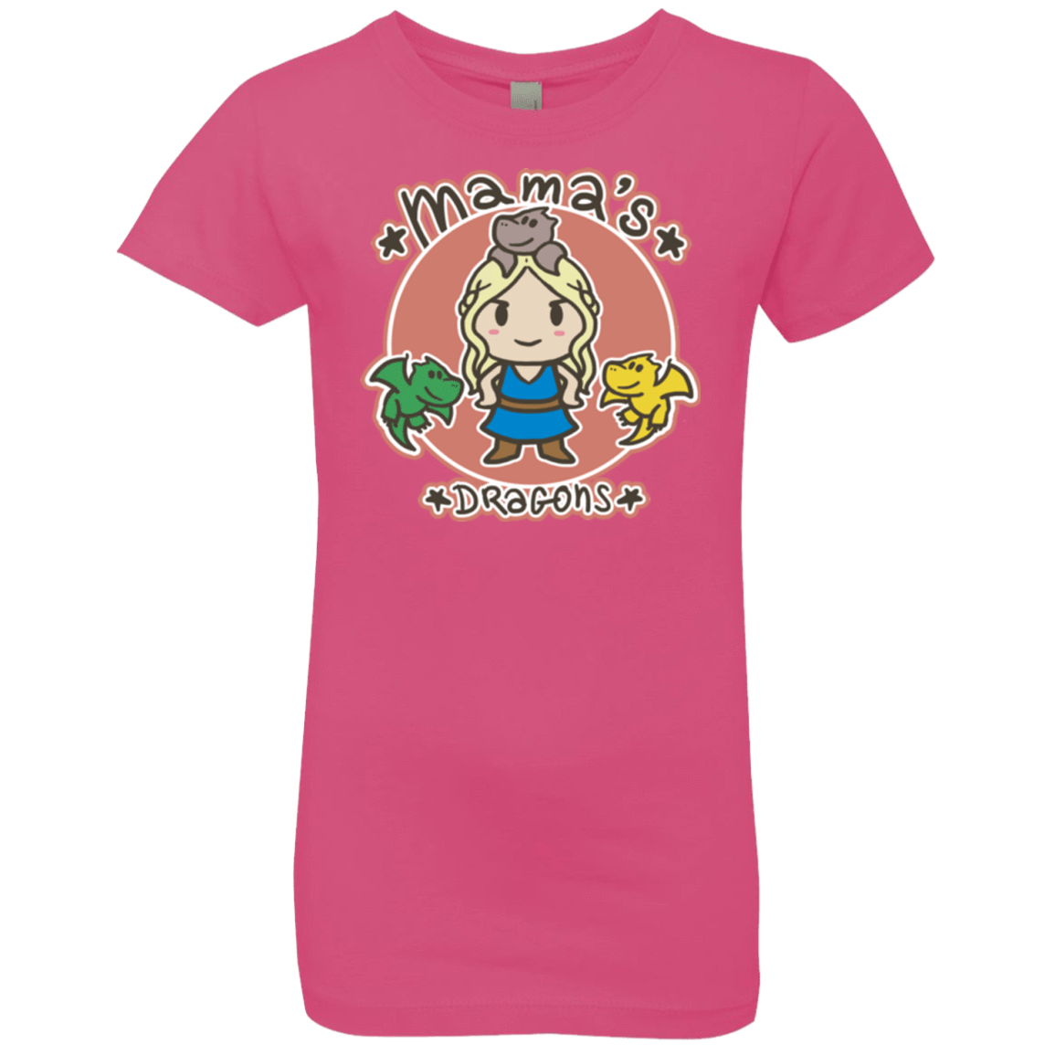 T-Shirts Hot Pink / YXS Mamas Dragons Girls Premium T-Shirt