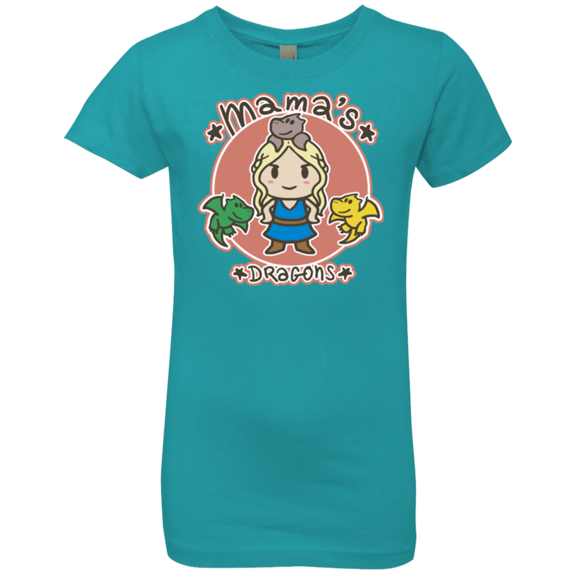 T-Shirts Tahiti Blue / YXS Mamas Dragons Girls Premium T-Shirt