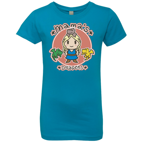 T-Shirts Turquoise / YXS Mamas Dragons Girls Premium T-Shirt
