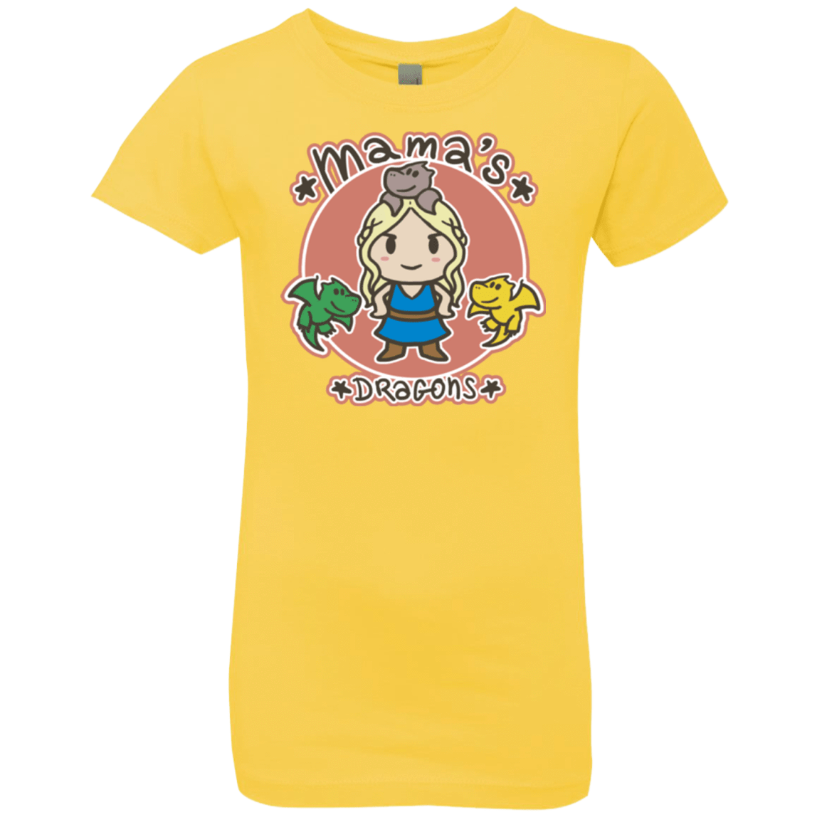 T-Shirts Vibrant Yellow / YXS Mamas Dragons Girls Premium T-Shirt