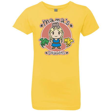 T-Shirts Vibrant Yellow / YXS Mamas Dragons Girls Premium T-Shirt