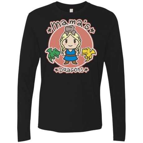 T-Shirts Black / Small Mamas Dragons Men's Premium Long Sleeve