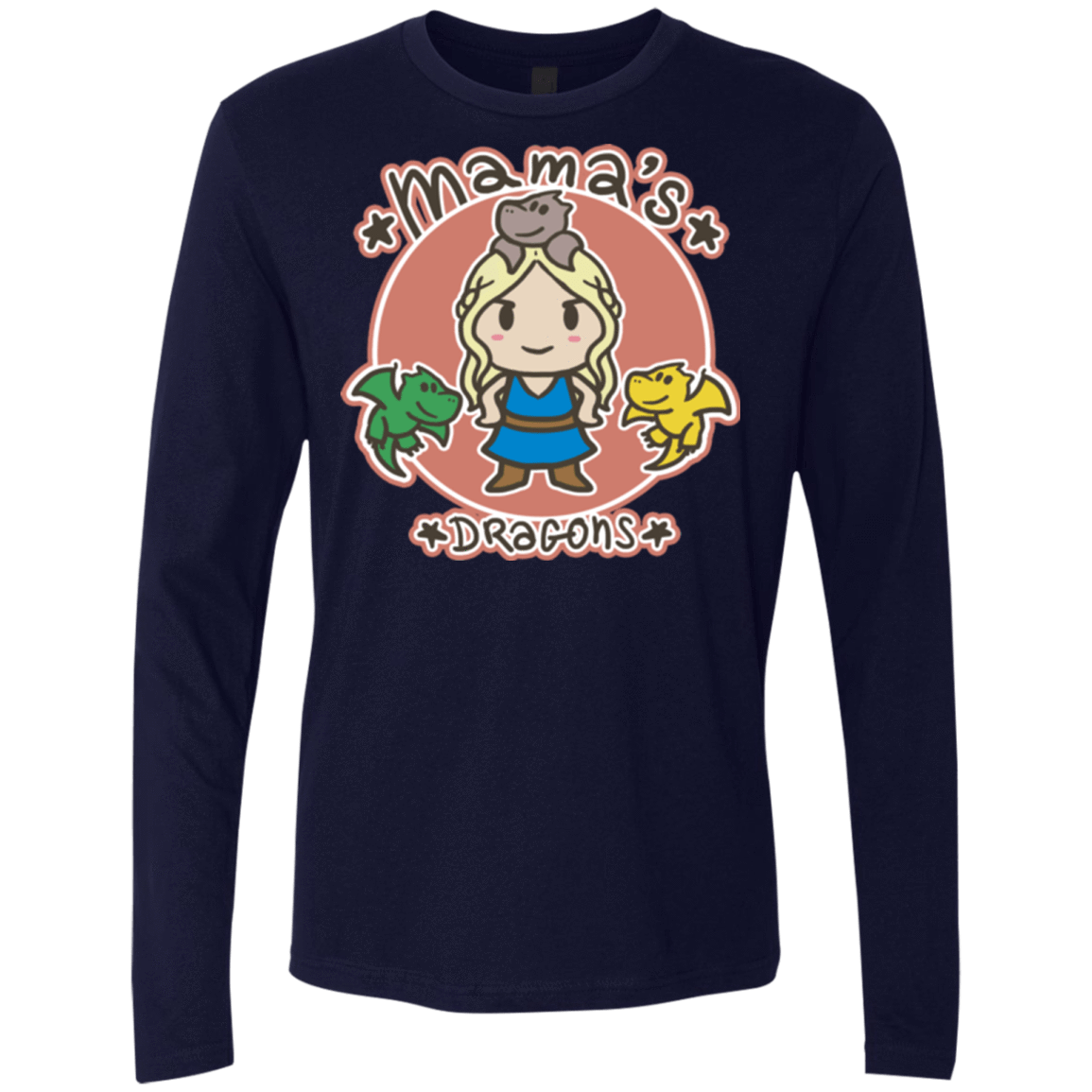 T-Shirts Midnight Navy / Small Mamas Dragons Men's Premium Long Sleeve