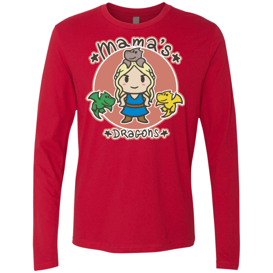 T-Shirts Red / Small Mamas Dragons Men's Premium Long Sleeve
