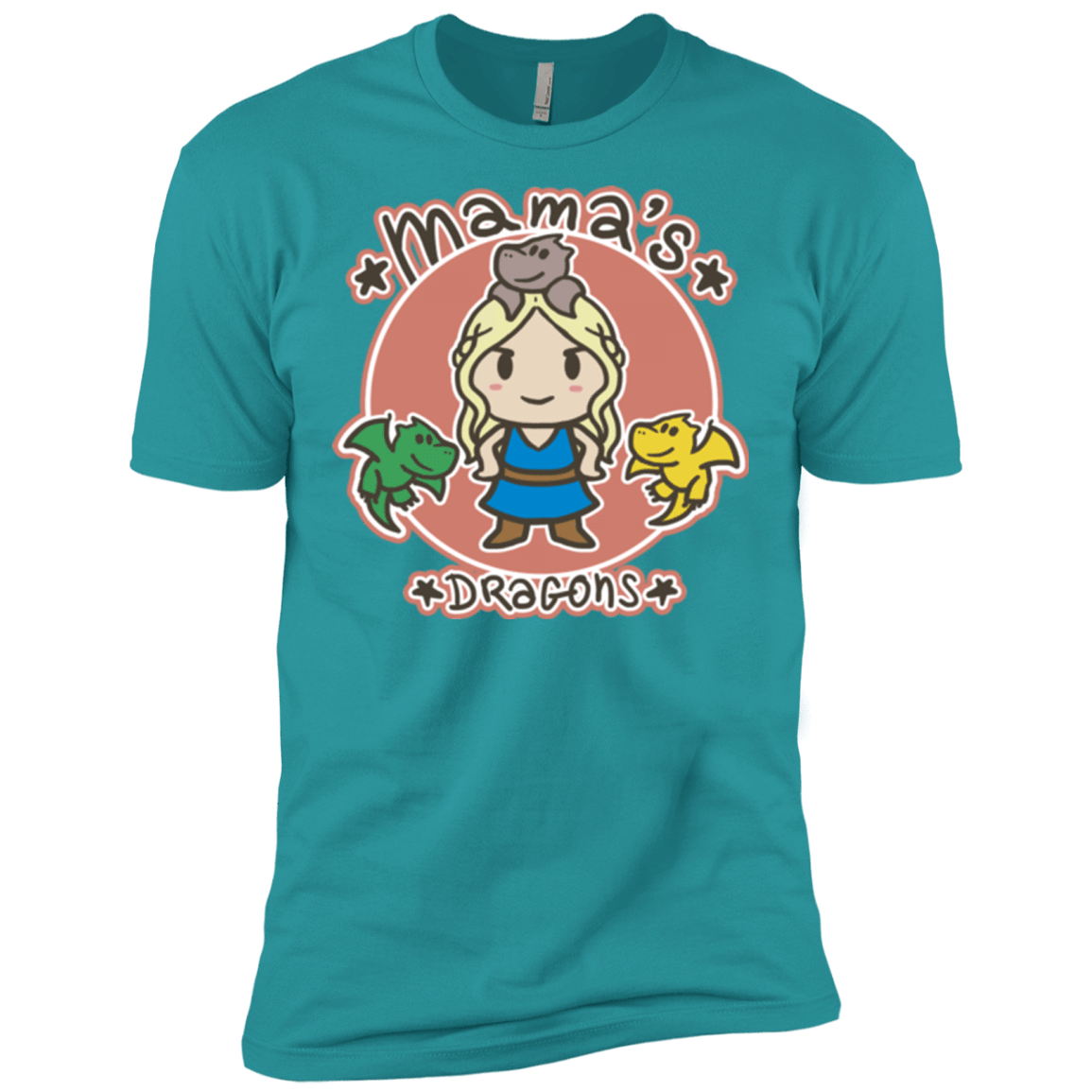 T-Shirts Tahiti Blue / X-Small Mamas Dragons Men's Premium T-Shirt