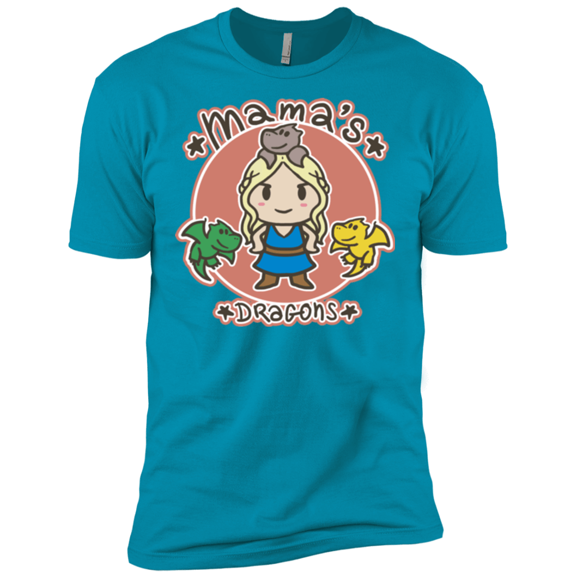 T-Shirts Turquoise / X-Small Mamas Dragons Men's Premium T-Shirt