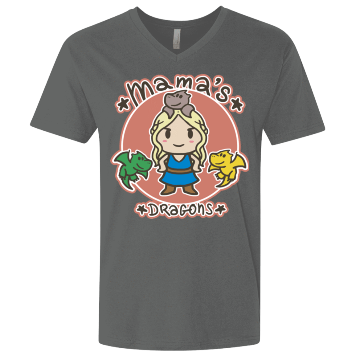 T-Shirts Heavy Metal / X-Small Mamas Dragons Men's Premium V-Neck