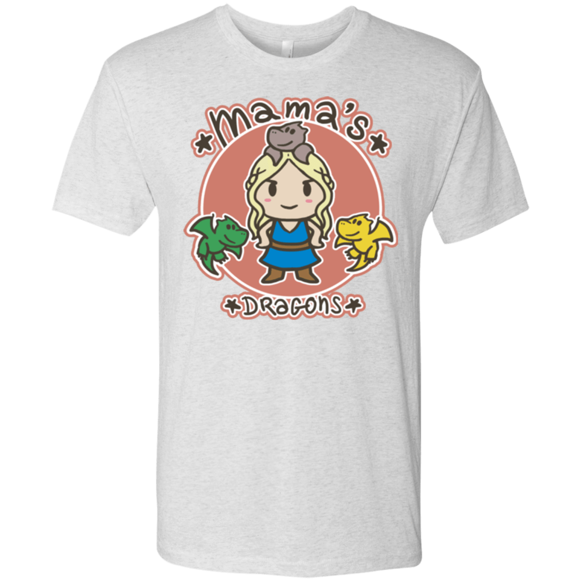 T-Shirts Heather White / Small Mamas Dragons Men's Triblend T-Shirt