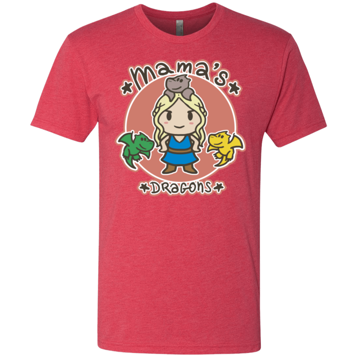 T-Shirts Vintage Red / Small Mamas Dragons Men's Triblend T-Shirt