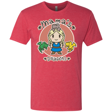 T-Shirts Vintage Red / Small Mamas Dragons Men's Triblend T-Shirt