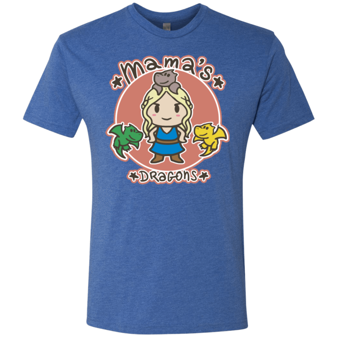 T-Shirts Vintage Royal / Small Mamas Dragons Men's Triblend T-Shirt